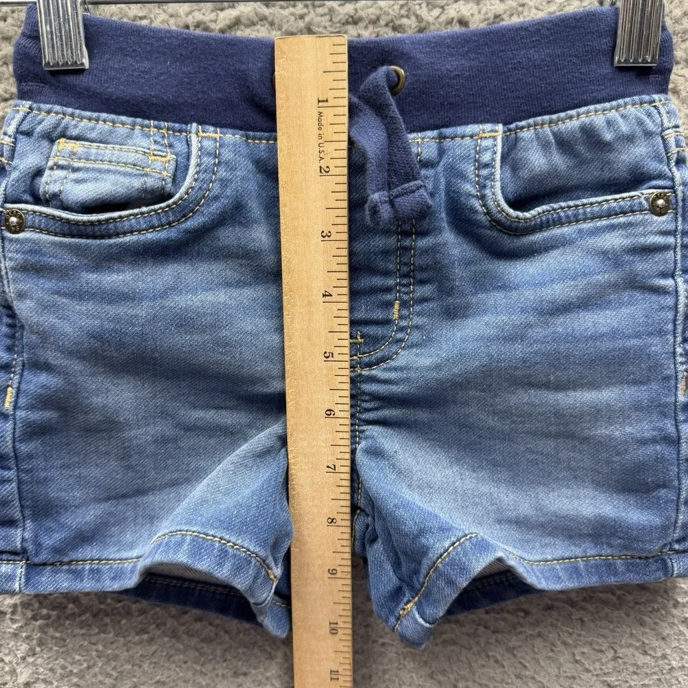 Carters Shorts Toddler Boys Size 4T Blue Denim Drawstring Shorts Size 4T